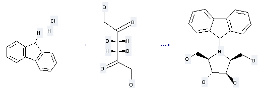 9H-Fluoren-9-amine, hydrochloride can be used to produce N-(9-Fluorenyl)-2,5-anhydro-2,5-imino-D-glucitol by heating